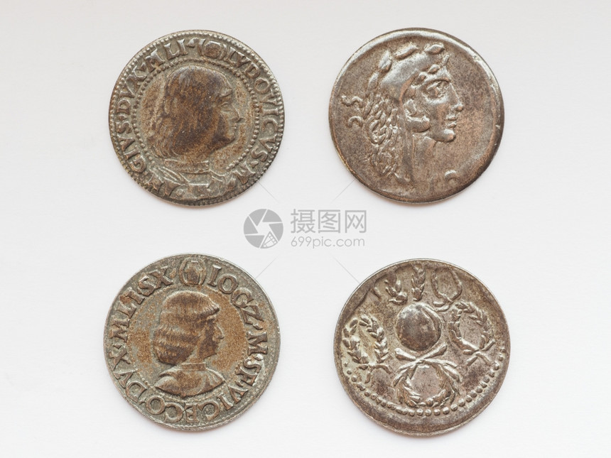 来自意大利的古罗马硬币图片