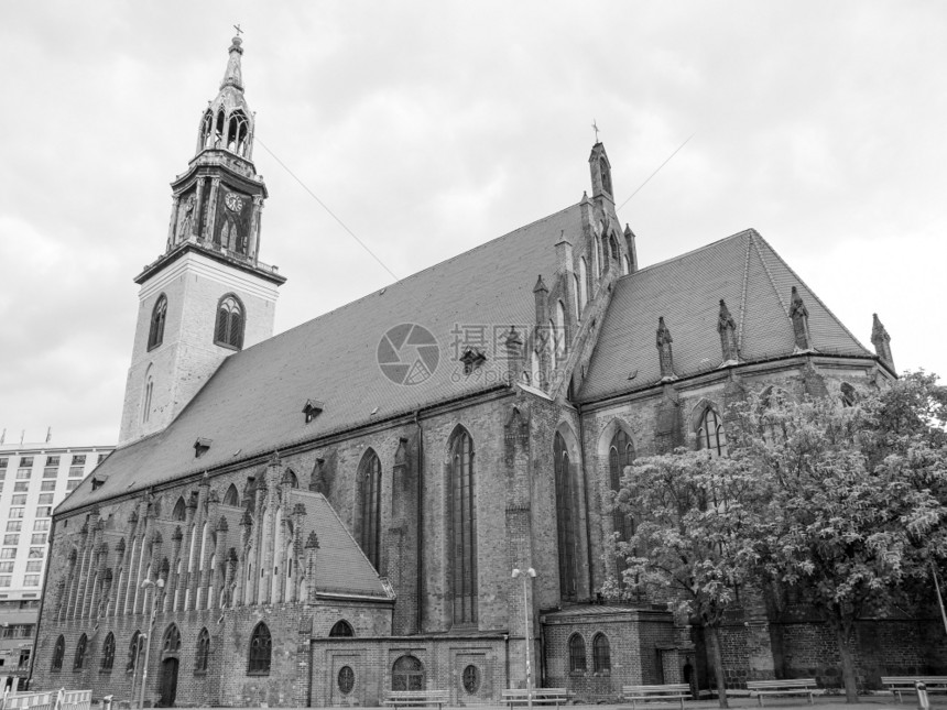 柏林的玛丽安德国柏林圣玛丽教堂图片