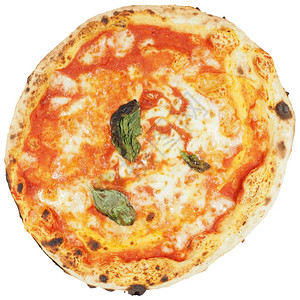 玛格丽塔披萨玛格丽塔又名玛格丽塔传统意大利披萨白色背景图片