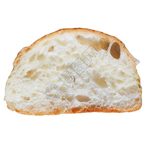 面包切片隔离于白色图片