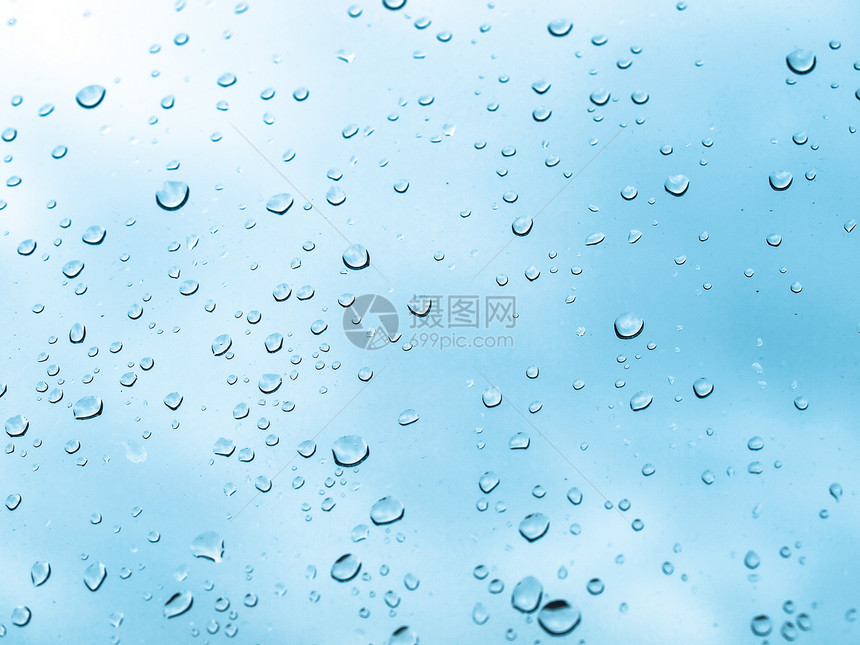 雨滴水作为背景有用凉冷的调图片