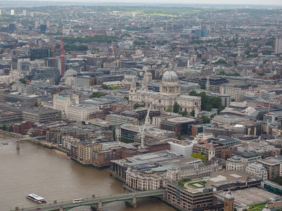 伦敦航空视图英国伦敦圣保罗大教堂航空视图图片