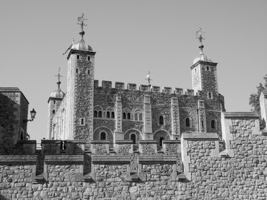 伦敦的黑白铁塔伦敦的英国的黑白铁塔图片
