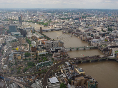 伦敦航空视图英国伦敦泰晤士河航空视图背景图片