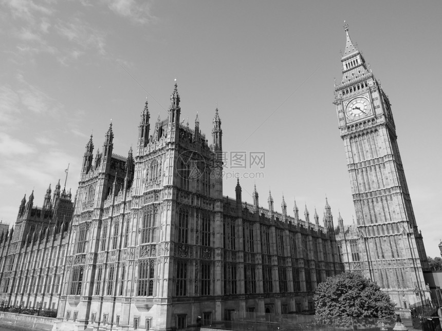 伦敦议会黑人和白众议院英国伦敦西敏斯特宫黑人和白议会联合王国伦敦图片