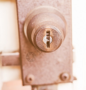 安全锁旧年公寓门旧年安全锁的详细信息图片