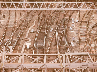 铁路或火车运输的铁路轨道图片