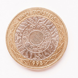 2英镑硬币年金联合王国货币图片