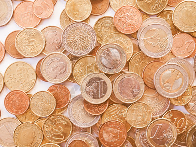 欧元硬币年欧元背景图片