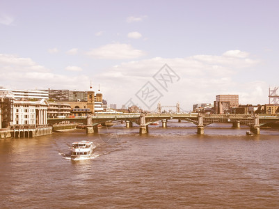泰晤士河全景英国伦敦图片