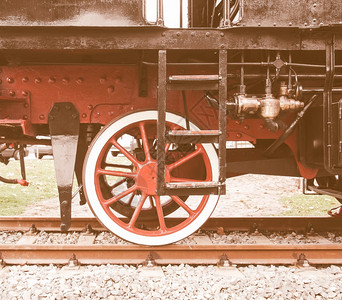 古老蒸汽列车机老旧图片