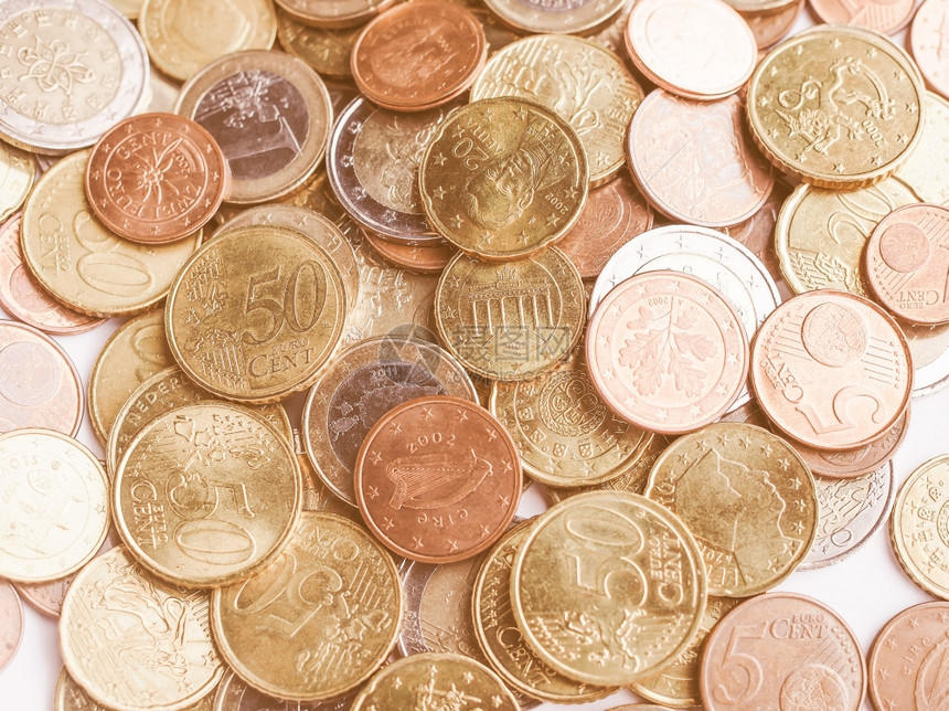 欧洲联盟旧币种的欧元硬货图片