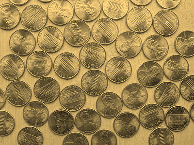 美国1元币古Sepia外观背景图片