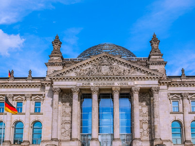 德国柏林的议会大厦背景图片
