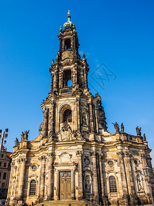斯科莱尔DresdenHofkirche人类发展报告高动态分布区德国累斯顿圣三一的Dresden大教堂背景