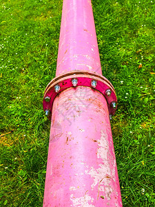 德国莱比锡的粉红水管用于抽取建筑物地基的水现在已成为一个城市里程碑图片