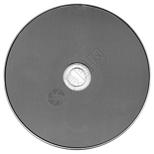 CD或DVD用于音乐数据视频录制灰色标签白背景图片