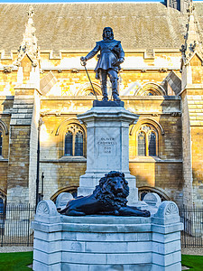 奥利弗克伦威尔雕像人类发展报告伦敦议会众员面前的奥利弗克伦威尔高动态系列人类发展报告背景
