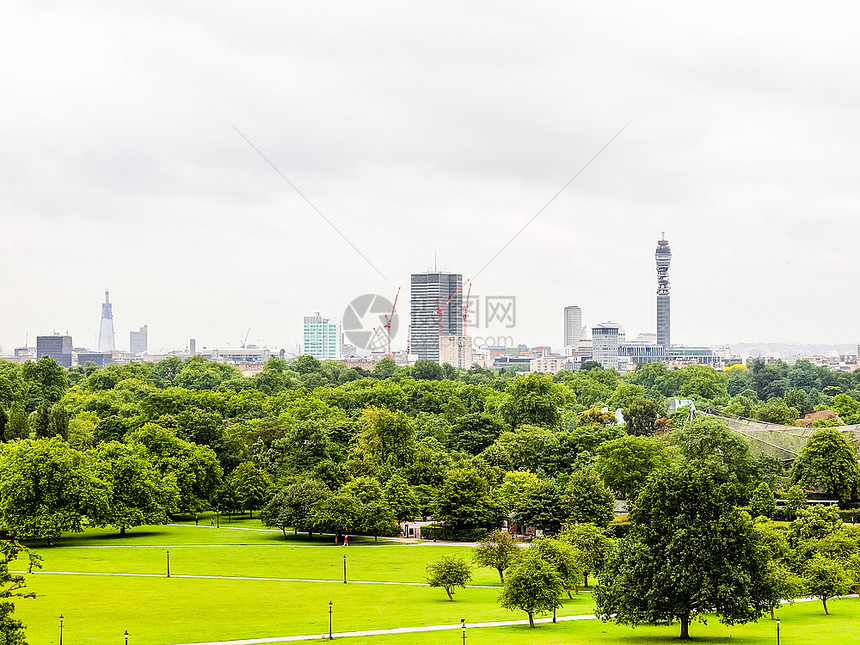 伦敦报春花山HDR高动态范围HDR报春花山公园在英国伦敦图片