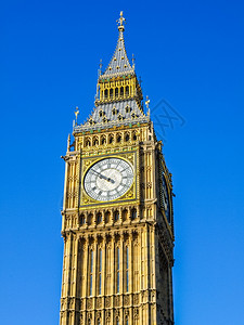 英国伦敦威斯敏特宫议会大厦的HDRBigBen图片