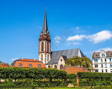 自由与汉萨施塔特德国达姆施塔特的圣伊丽莎白教堂背景
