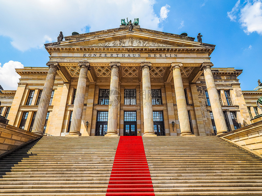 柏林HDR的KonzerthausBerlin高动态范围HDRKonzerthaus柏林音乐厅位于德国柏林密特区中央宪兵广场图片