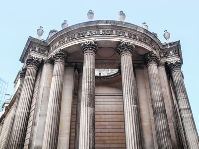 英格兰银行历史建筑英国伦敦背景图片