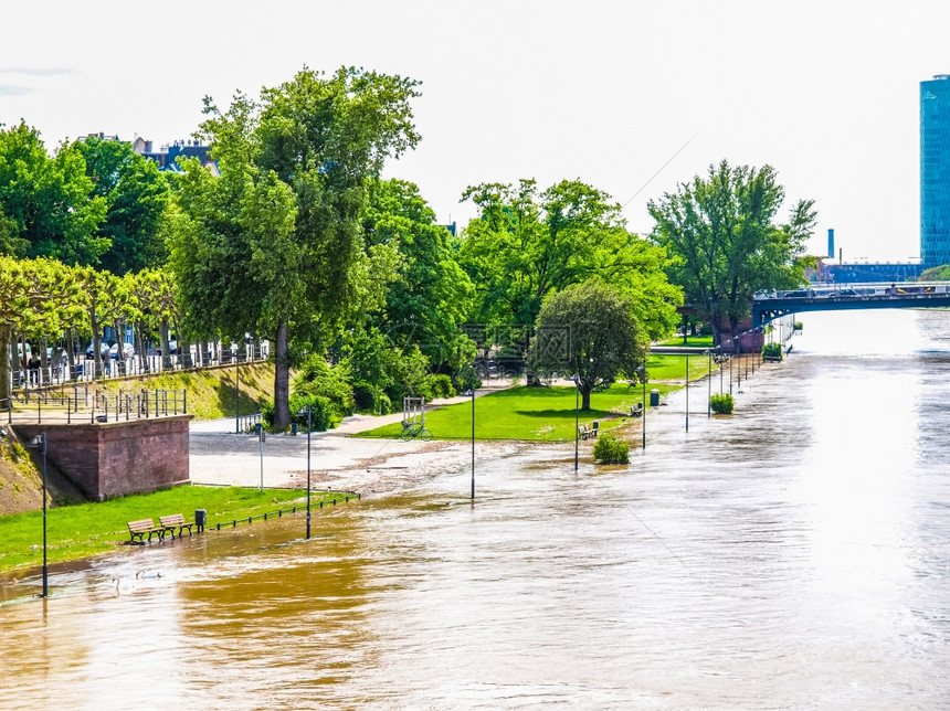 2013年6月日在德国美因河畔法兰克福举行的人类发展报告大河洪水图片