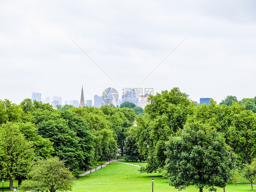 伦敦报春花山HDR高动态范围HDR报春花山公园在英国伦敦图片