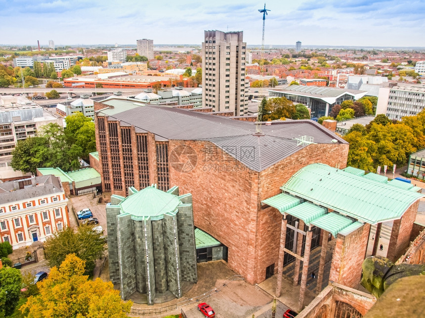 Coventry市人类发展报告高度动态分布区英国格兰科文克市大教堂全景图片