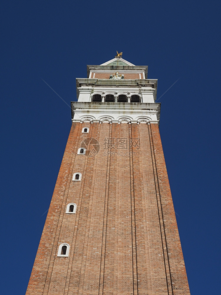 意大利威尼斯圣马克广场CampanileSanMarco意指圣马克教堂尖塔图片