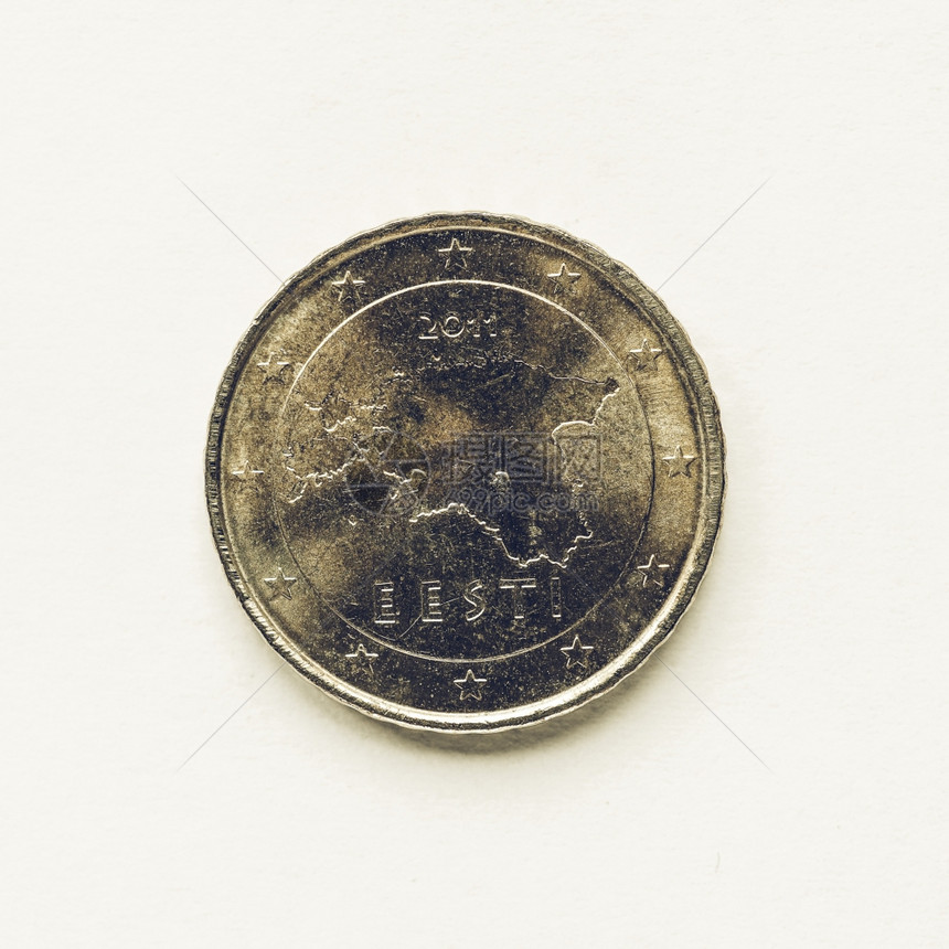 爱沙尼亚的欧洲货币爱沙尼亚的10硬币图片