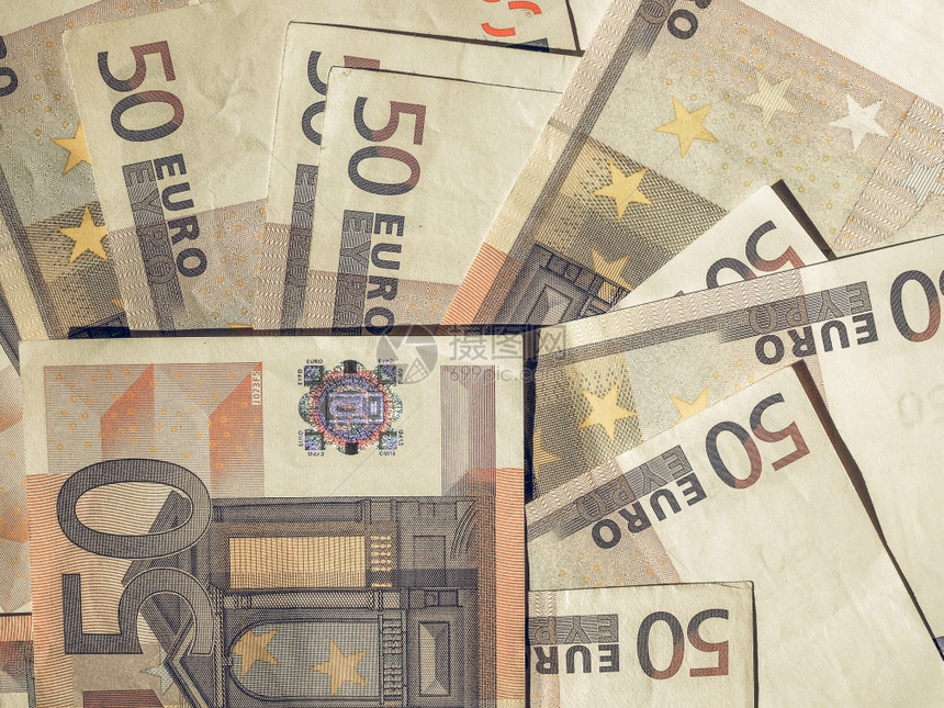 价值50欧元纸币洲联盟价值50欧元的货币图片