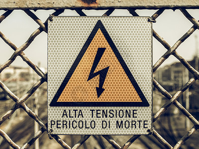 电子击标志危险信号意大利语图片