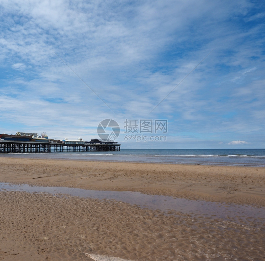 布莱克浦的欢乐海滩英国兰开夏州布莱克浦市费尔德海岸的布莱克浦欢乐海滩图片
