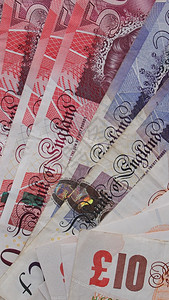 英国伦敦2015年9月日英国镑纸币货垂直图片