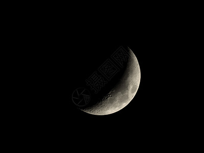 使用望远镜观测到的怀轴新月用天文望远镜观测到的怀轴新月图片