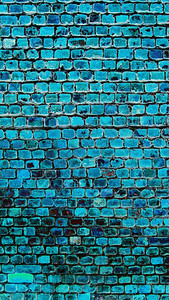 蓝砖背景蓝墙砖块作为有用图片