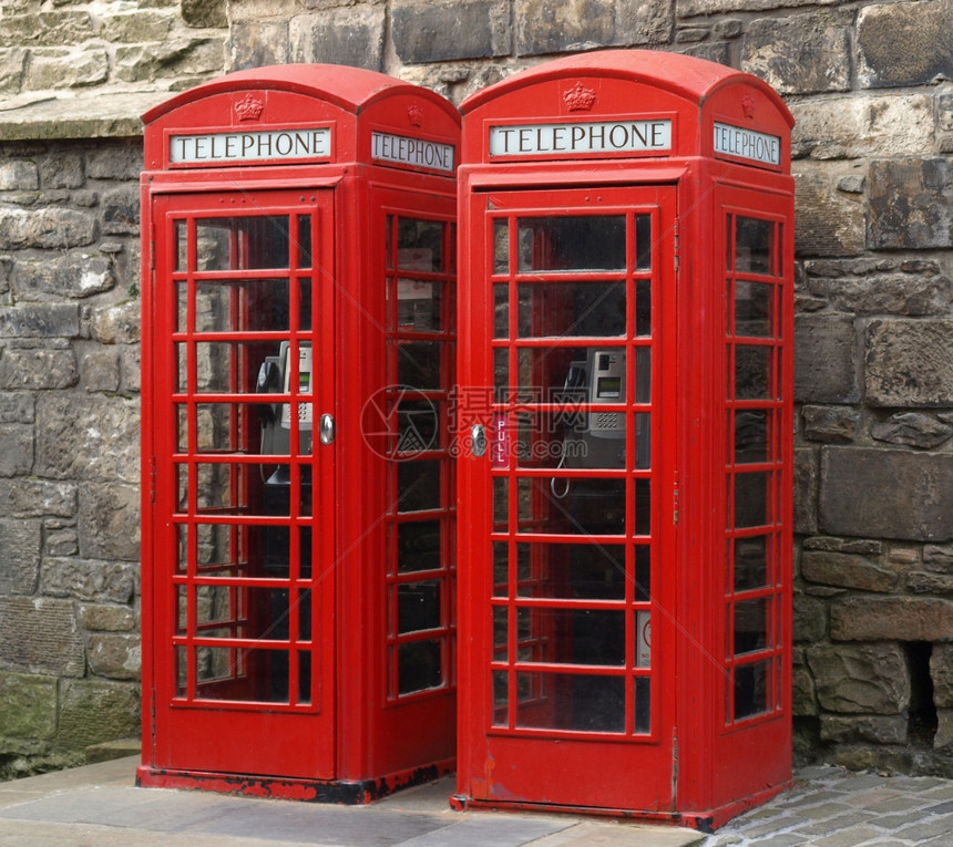 伦敦电话箱联合王国伦敦传统红色电话箱图片