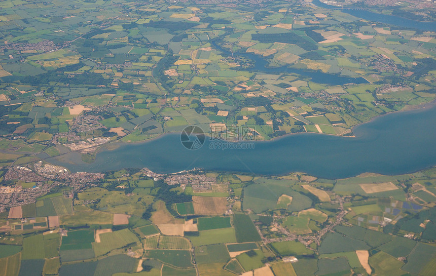 联合王国苏福克斯图尔河空中视图片