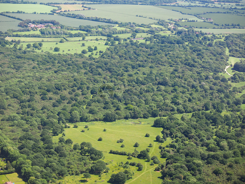 哈特菲尔德森林的空中观察埃塞克斯英国格兰图片