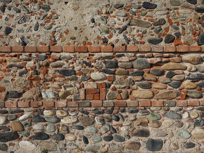 古老的砖墙背景古老的砖墙和石作为背景有用图片