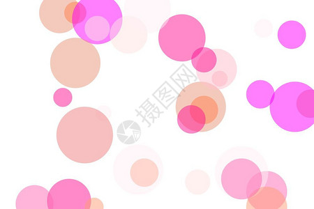 抽象粉红色圆圈插图背景抽象的极简粉色插图以圆圈为背景图片
