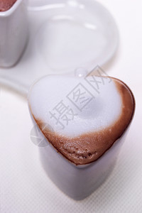 情人节心形咖啡卡布奇诺杯图片