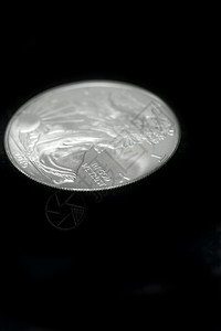 美国银鹰圆硬币背景图片