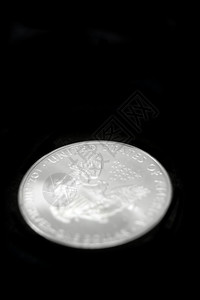 美国银鹰圆硬币背景图片