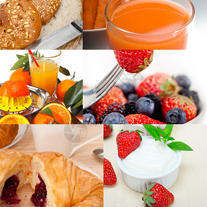 法式精华营养素食早餐拼图背景图片