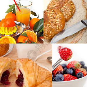 法式精华营养素食早餐拼图图片