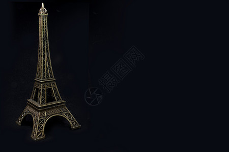 Eiffel铁塔黑色背景图片