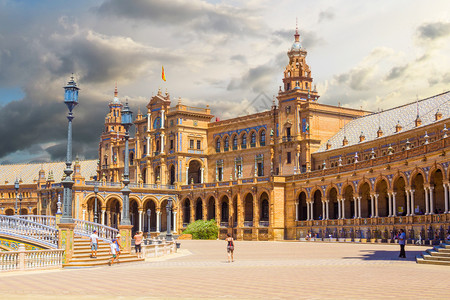 西班牙塞维利亚著名的西班牙广场图片